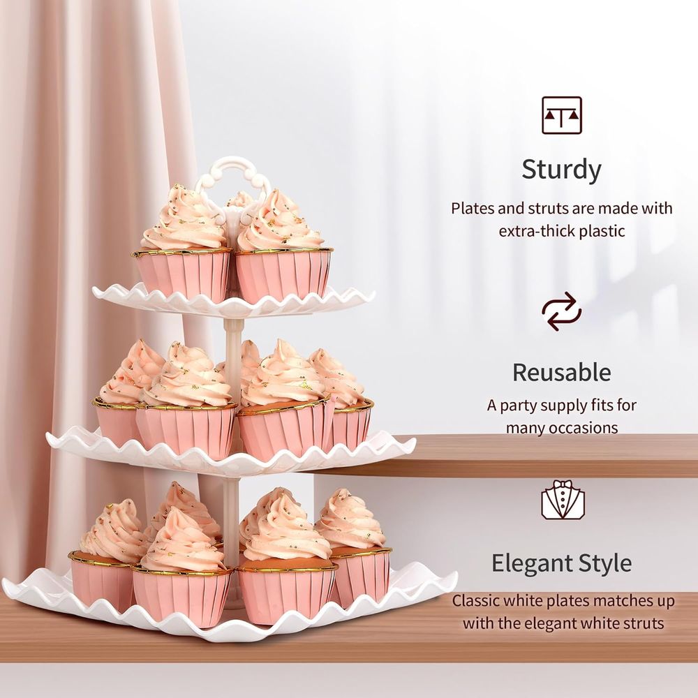 Set 5 Rak Kue dengan 2 Rak Cup - Cupcake Stand Tier ulasan dan harga