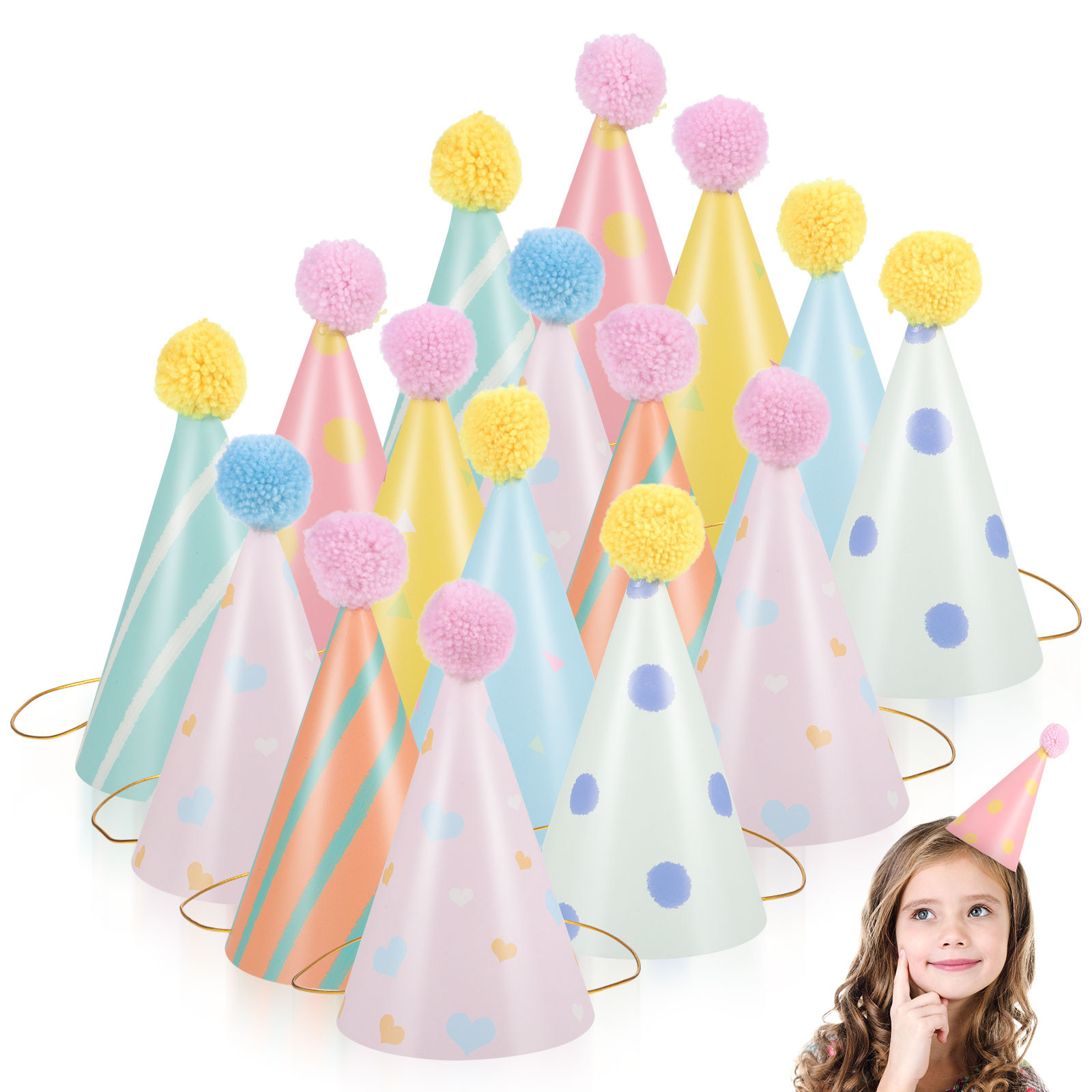 14 Buah Topi Ulang Tahun Kerta - Party Hat Cone ulasan dan harga
