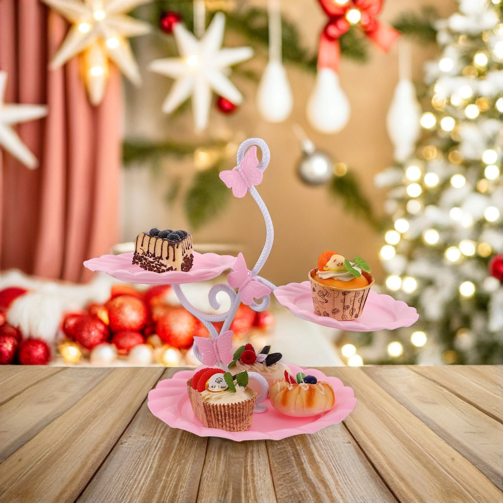 Rak Kue 3 Tingkat Gaya Eropa E - Cupcake Stand Tier ulasan dan harga